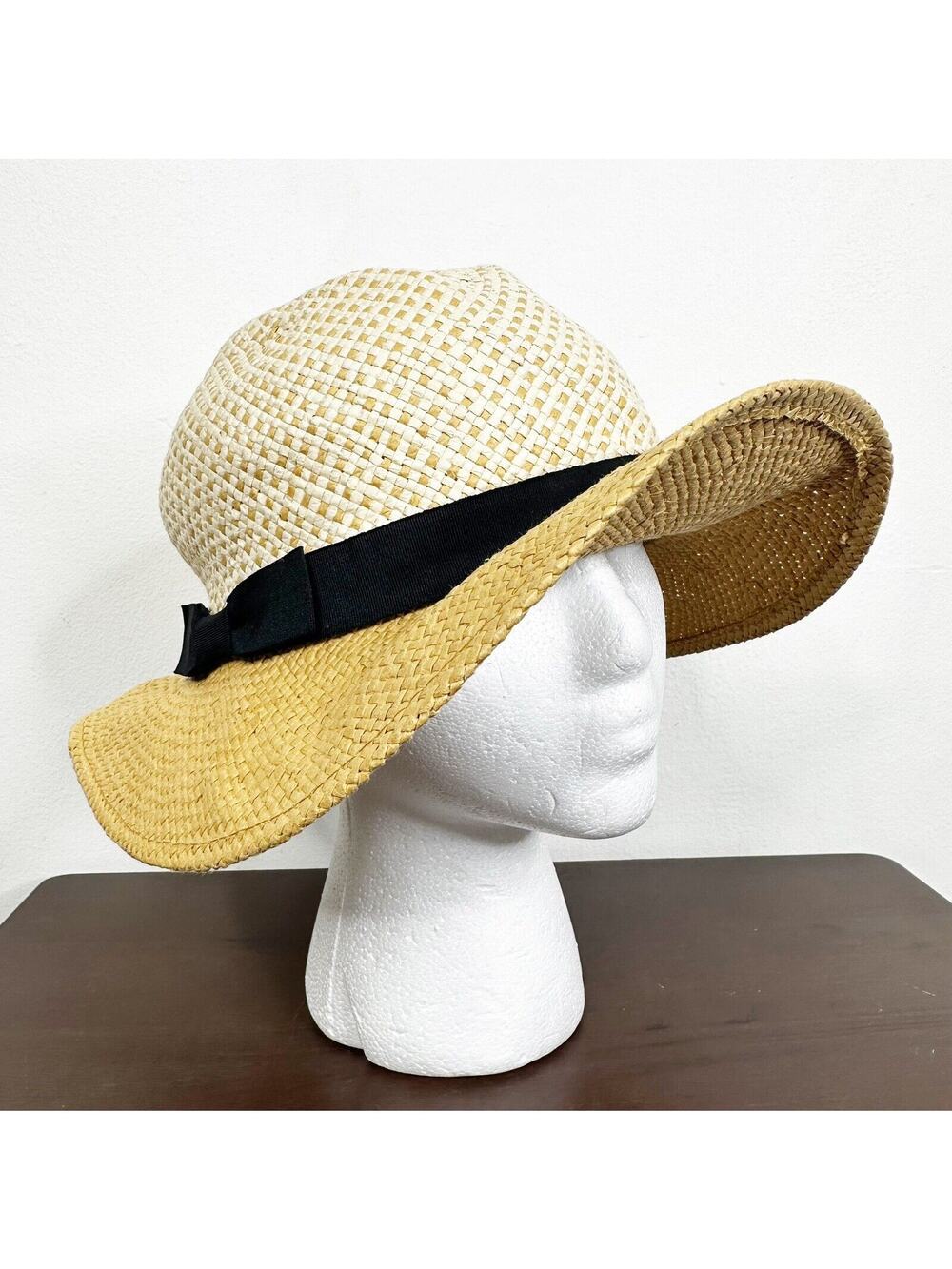 Something Navy Woven Panama Sun Hat One Size